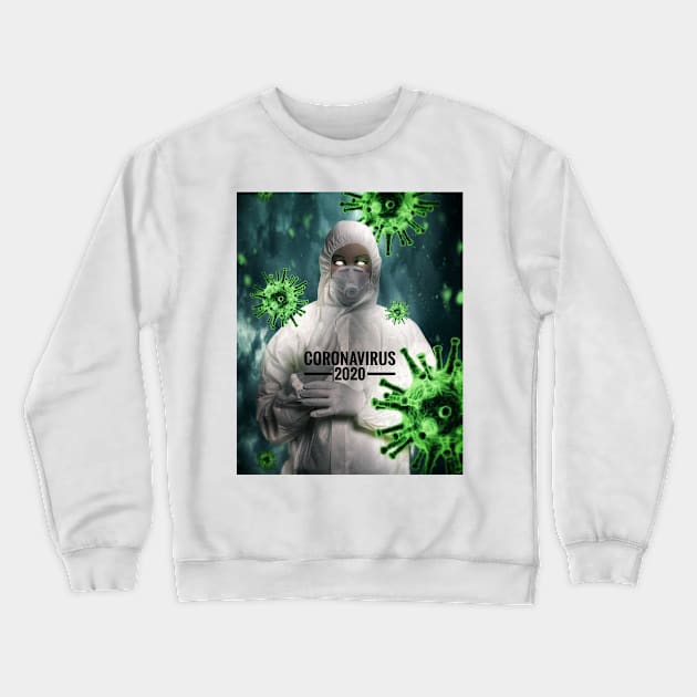 Coronavirus Crewneck Sweatshirt by thenicestore